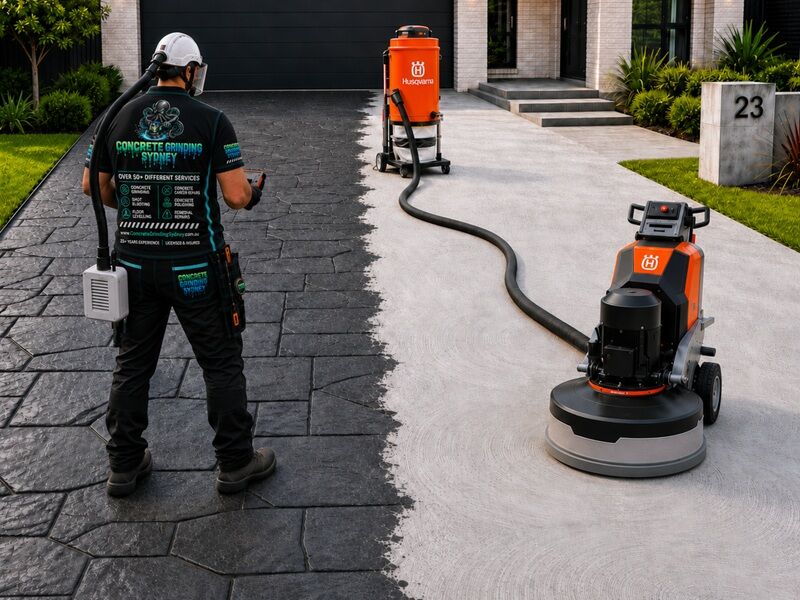 Stamped Concrete Removal Service In Sydney Service Box Concrete Grinding Sydney